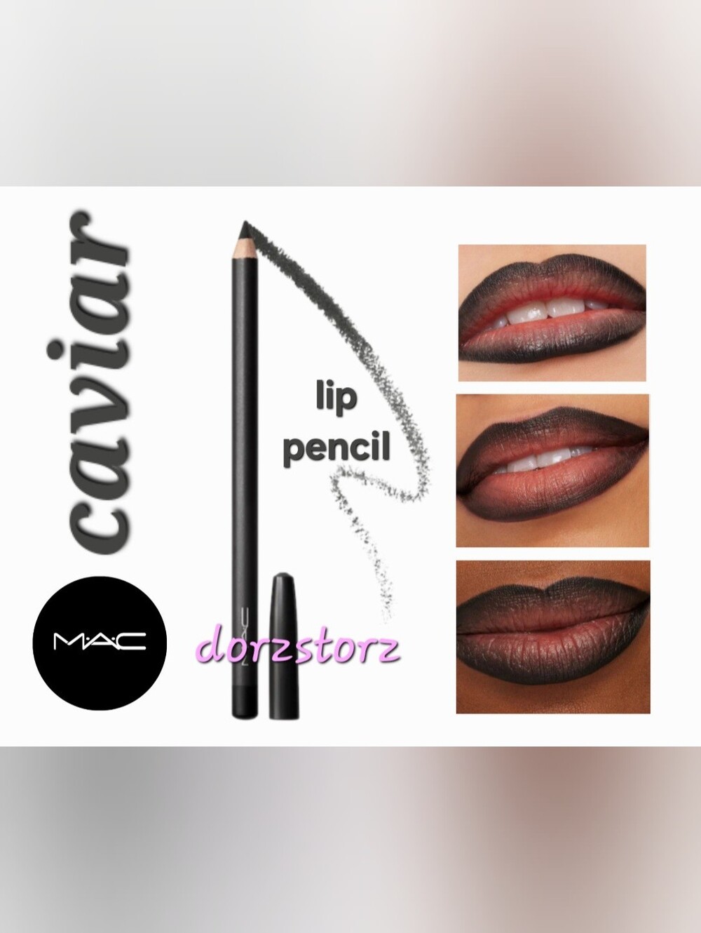 MAC Lip Pencil • CAVIAR • Deep Brown • 0.05 oz • New in box • RARE